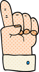 cartoon doodle pointing hand