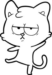 bored cartoon cat