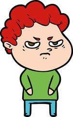 cartoon angry man
