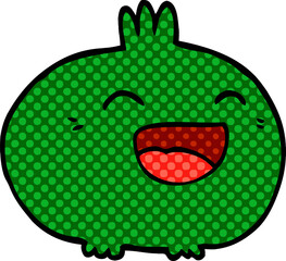 cartoon doodle happy root vegetable