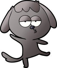 cartoon bored dog