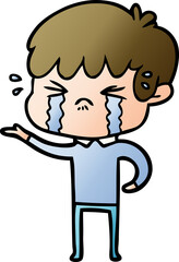 cartoon boy crying