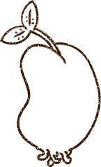 Fototapeta premium Sprouting Bean Charcoal Drawing