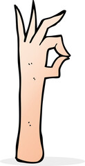 cartoon okay hand gesture