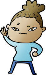 cartoon woman