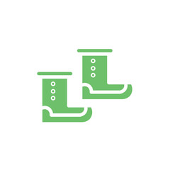 boots diving underwater solid icon