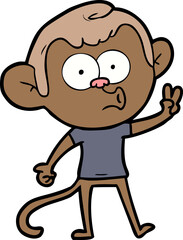 cartoon hooting monkey