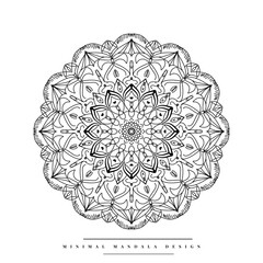 Arabesque mandala coloring page with nature-inspired elements