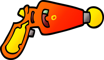 vector gradient illustration cartoon ray gun