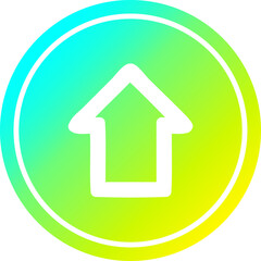 pointing arrow with cool gradient finish