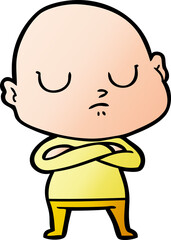 cartoon bald man
