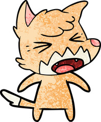 angry cartoon fox