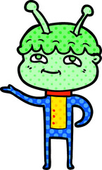 friendly cartoon spaceman