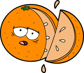 cartoon orange