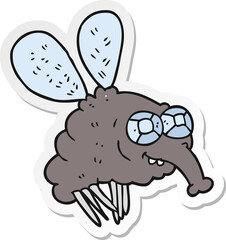 sticker of a cartoon fly