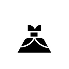 bride dress elegant solid icon