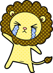 cartoon crying lion