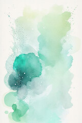 Teal Green Minimal Aesthetic Digital Watercolor Social Media Backgrounds or Scrapbook Prints Clip Art