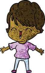 cartoon laughing woman