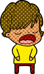 cartoon woman talking