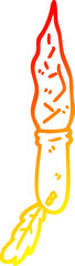 Obraz premium warm gradient line drawing of a cartoon primitive stone dagger