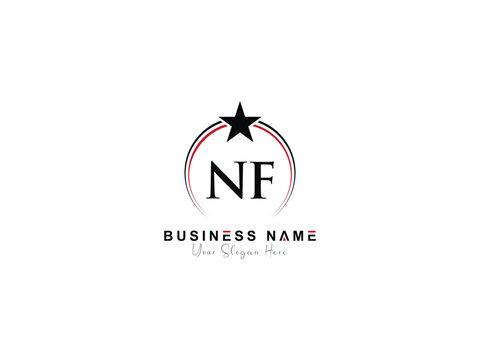 Star NF logo icons template, creative nf vector illustration design