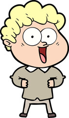 cartoon happy man