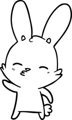 curious bunny cartoon