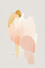 Neutral Peach Tan Minimal Aesthetic Digital Watercolor Social Media Backgrounds or Scrapbook Prints Clip Art
