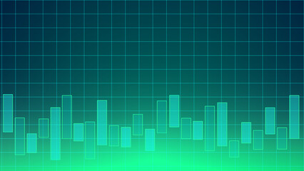 Abstract graph chart of stock market trade background.