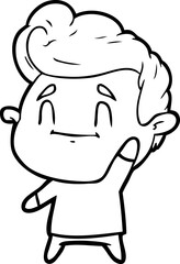 happy cartoon man