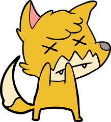 cartoon dead fox