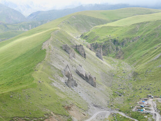 Beautiful montane landscape. Alpine climbing. Sunset in the mountains. The Tsautsasus is a region spanning Europe and Asia. Elbrus region. Mountains landscape. oetztal alps, tyrol, austria, europe