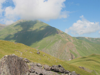 Beautiful montane landscape. Alpine climbing. Sunset in the mountains. The Tsautsasus is a region spanning Europe and Asia. Elbrus region. Mountains landscape. oetztal alps, tyrol, austria, europe
