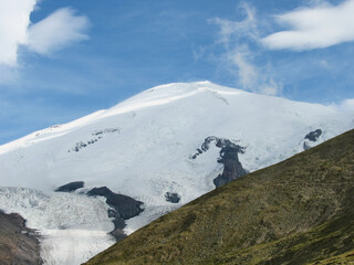 peaks of mount Elbrus. view from the North