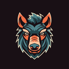 Head of a wolf vector illustration
