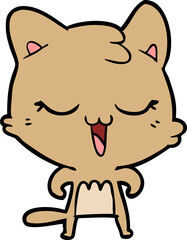 happy cartoon cat