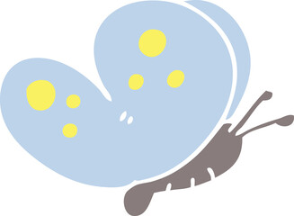 hand drawn quirky cartoon butterfly