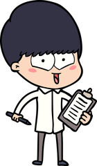 cartoon happy boy