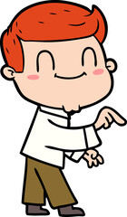 cartoon friendly man