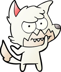 cartoon grinning fox
