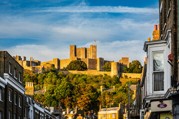 Dover Castle view from Castle Street, Dover, England
