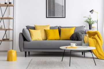 Luxurious Elegant Living Room Decor. Generative AI