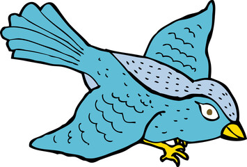 cartoon flying bird