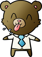 rude cartoon bear boss