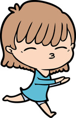 Obraz premium cartoon woman