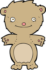 cartoon happy little teddy bear