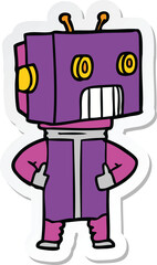sticker of a cartoon robot