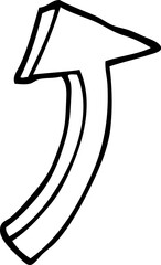 line drawing cartoon pointing arrow