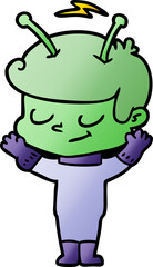 friendly cartoon spaceman